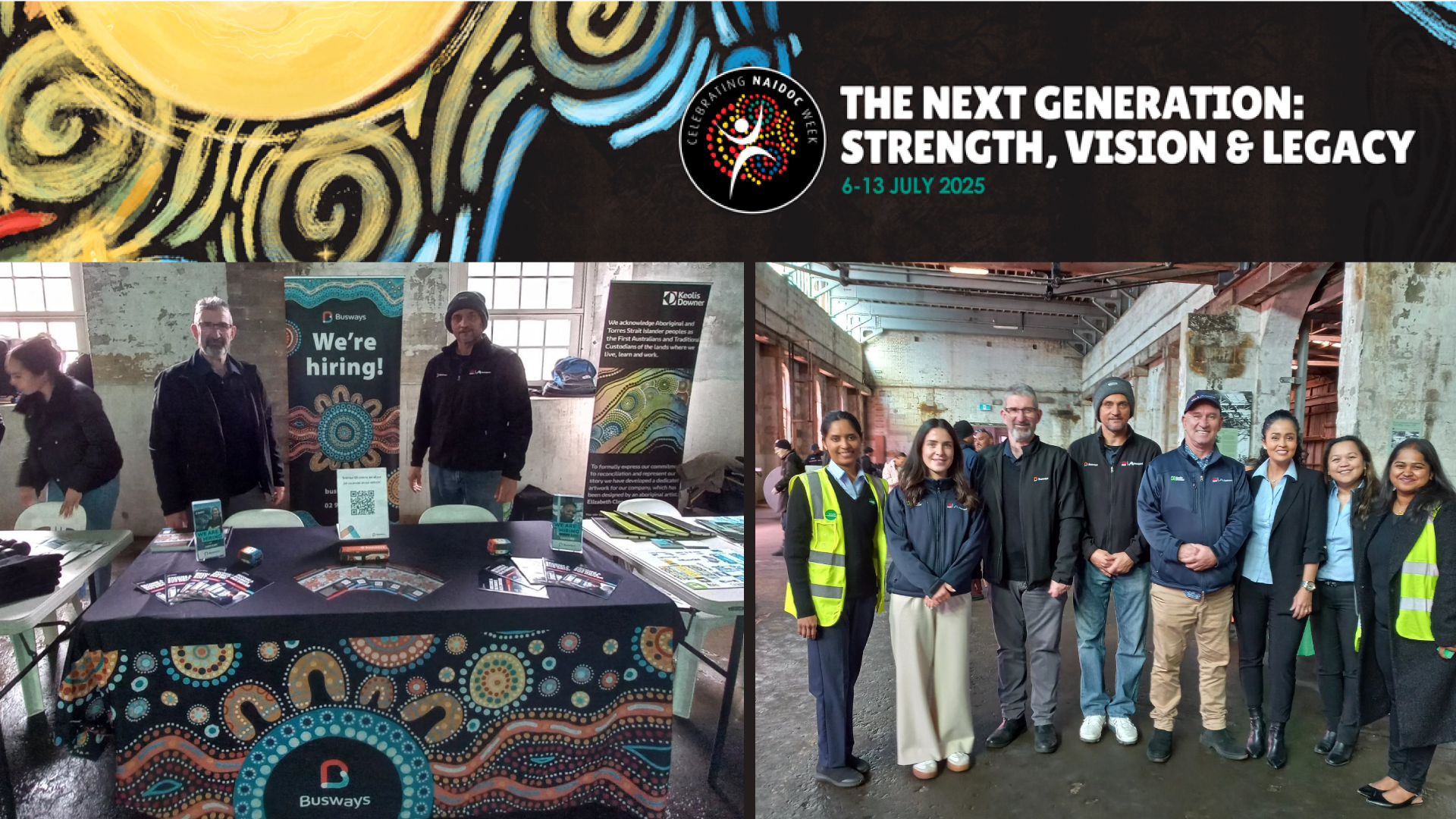 NAIDOC Week 2025: Empowering "The Next Generation" Through Connection and Career Opportunities Busways team at Babana Aboriginal Employment Day