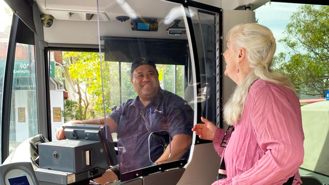 Women greeting the driver 